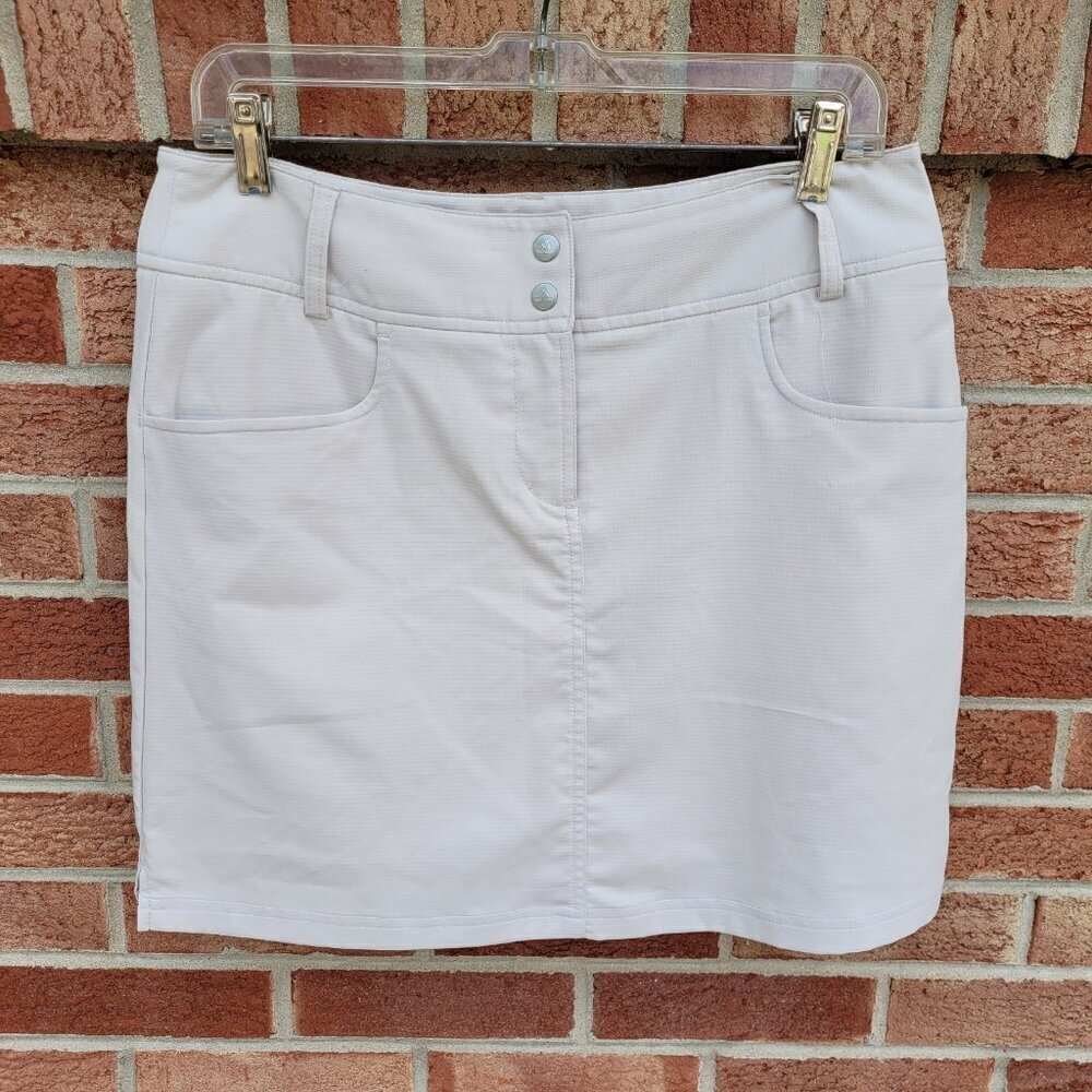 Adidas Clima Cool Skort Skirt Women's Size 8 Tan Built in Shorts Athletic Tennis